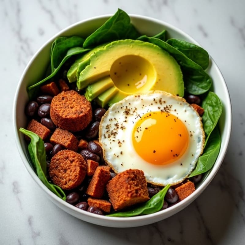 Savory Chorizo-Egg Breakfast Bowl with Avocado