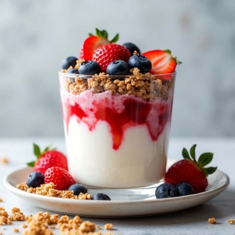 Greek Yogurt Protein Parfait with Mixed Berries