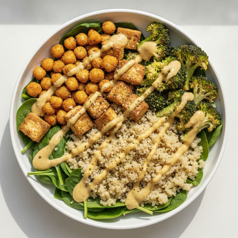 Roasted Vegetable and Chickpea Buddha Bowl