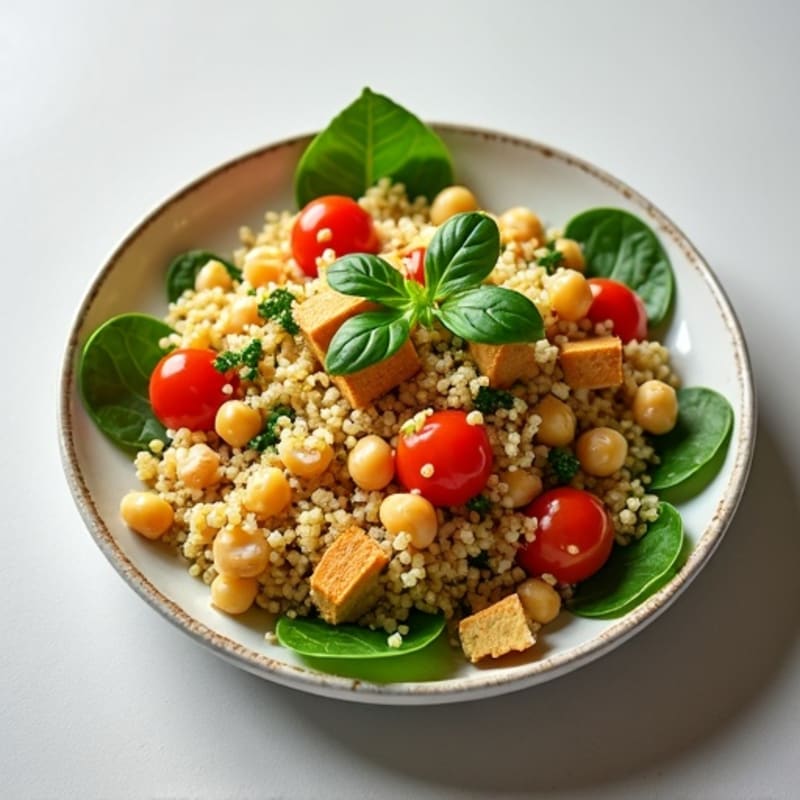 Chickpea and Quinoa Salad with Crunchy Vegetables