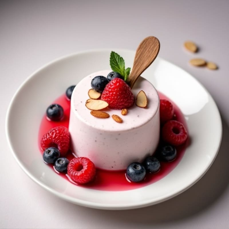 Silky Greek Yogurt Protein Mousse with Mixed Berries