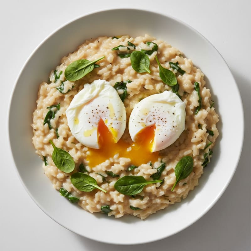 Creamy Parmesan Risotto with Poached Egg