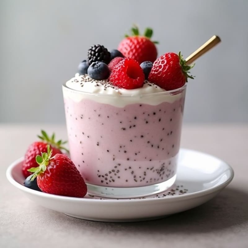 Creamy Berry Chia Seed Pudding