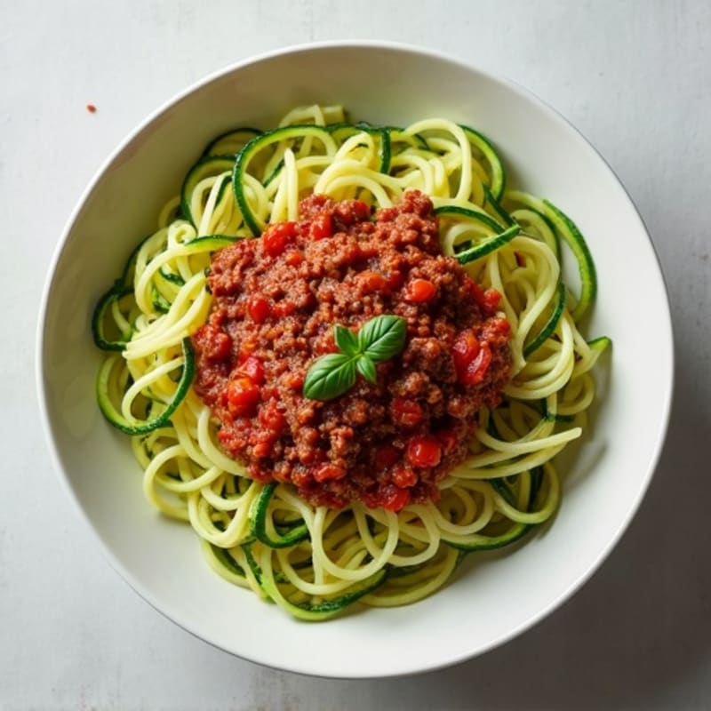 Hearty Lean Beef Bolognese with Fresh Zucchini Noodles