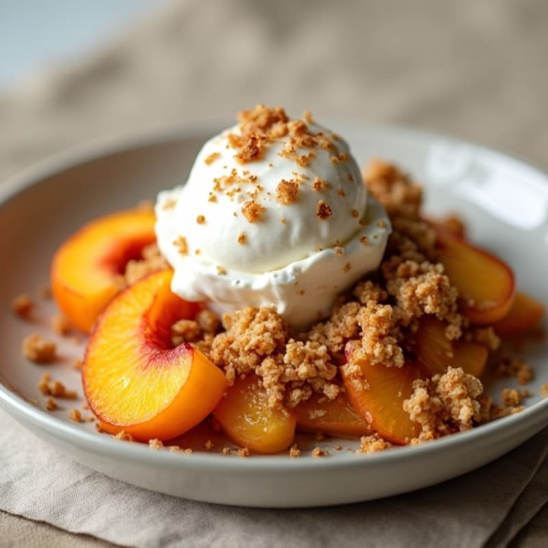 Baked Sweet Peach Crumble