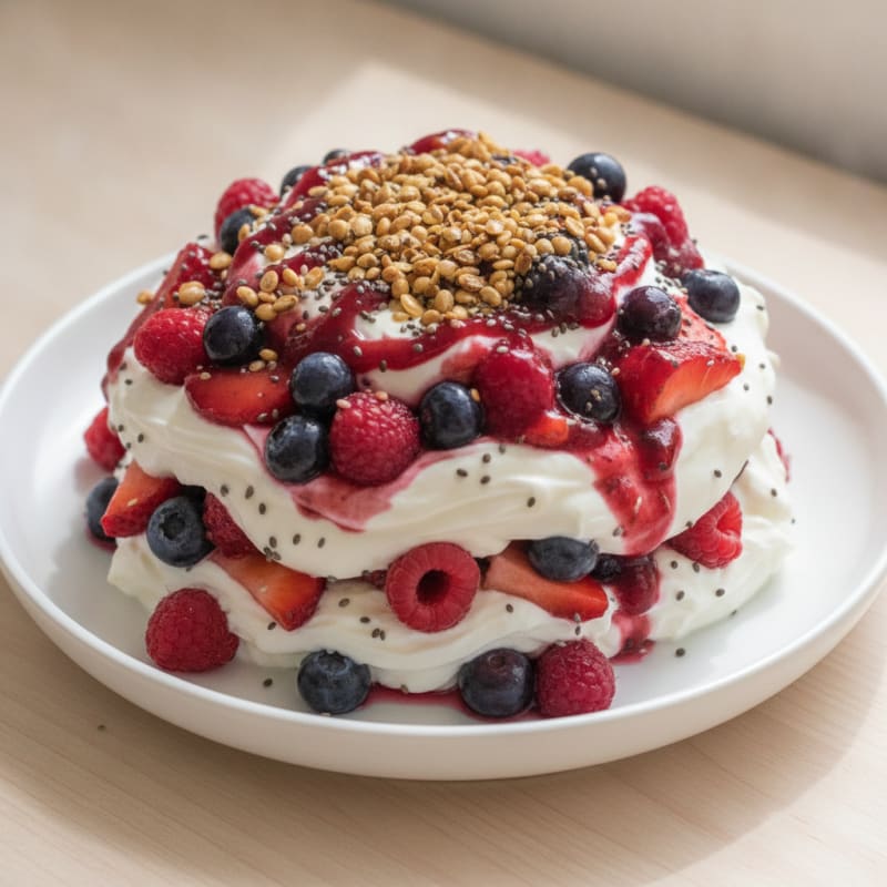 Creamy Greek Yogurt Protein Parfait with Mixed Berries