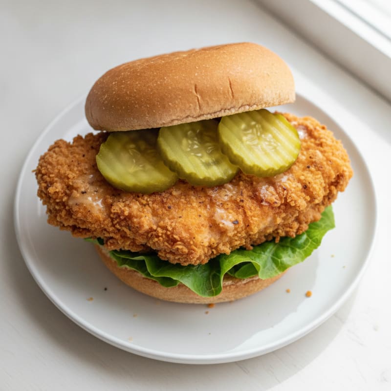 Buttermilk Fried Chicken Sandwich with Pickles