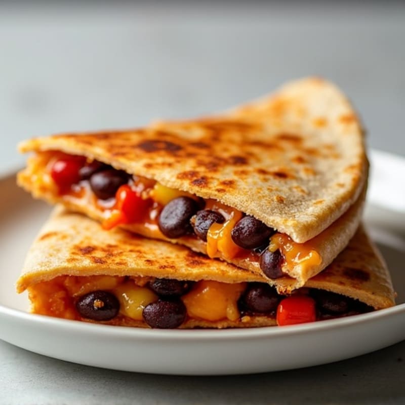 Smoky BBQ Chicken and Black Bean Quesadilla