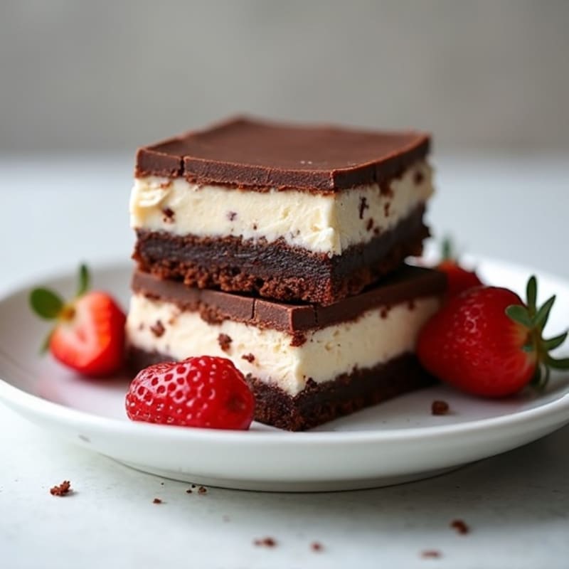 Dark Chocolate Greek Yogurt Cheesecake Bars