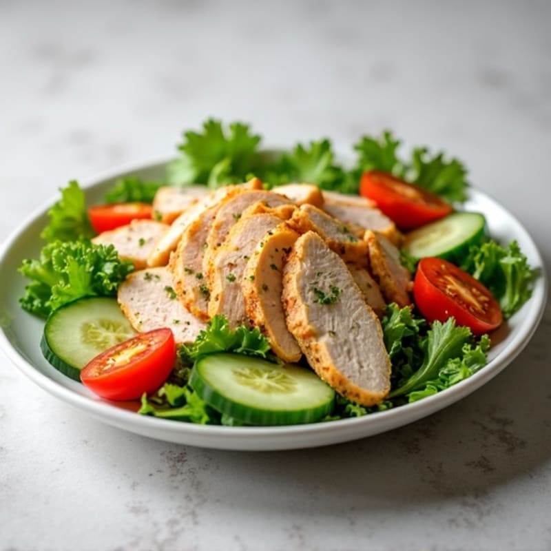 Chopped Turkey and Vegetable Salad with Lemon Vinaigrette