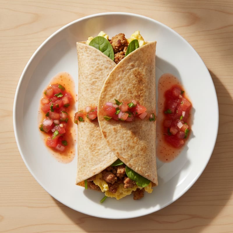 Ultimate Loaded Breakfast Burrito with Salsa