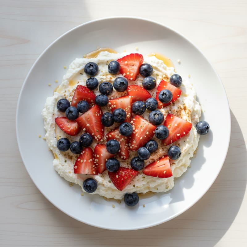 Whipped Cottage Cheese with Berries