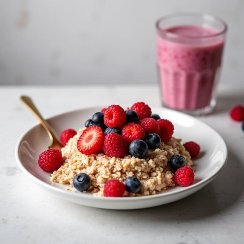 Vanilla-Berry Protein Overnight Oats