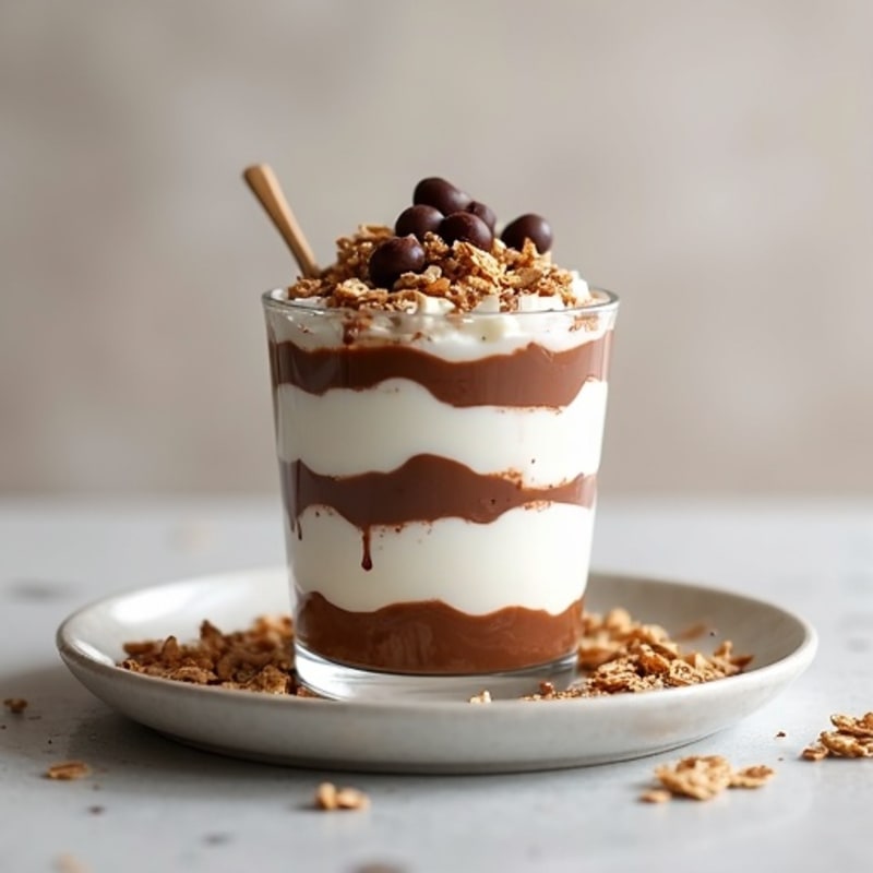 Chocolate Greek Yogurt Parfait with Toasted Oats