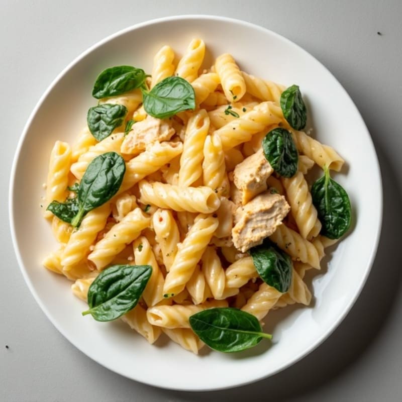 Creamy Cheesy Chicken Protein Pasta