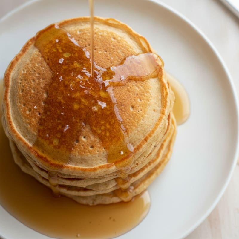 Classic Buttermilk Pancakes with Maple Syrup