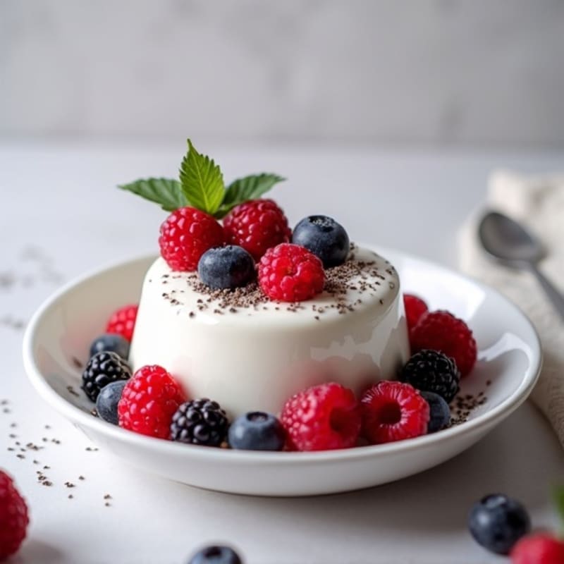 Silky Greek Yogurt Protein Mousse with Mixed Berries