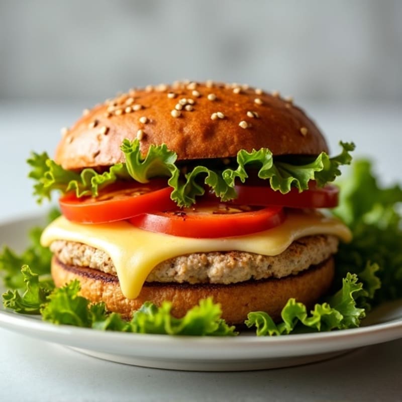 Baked Mozzarella-Stuffed Turkey Burger