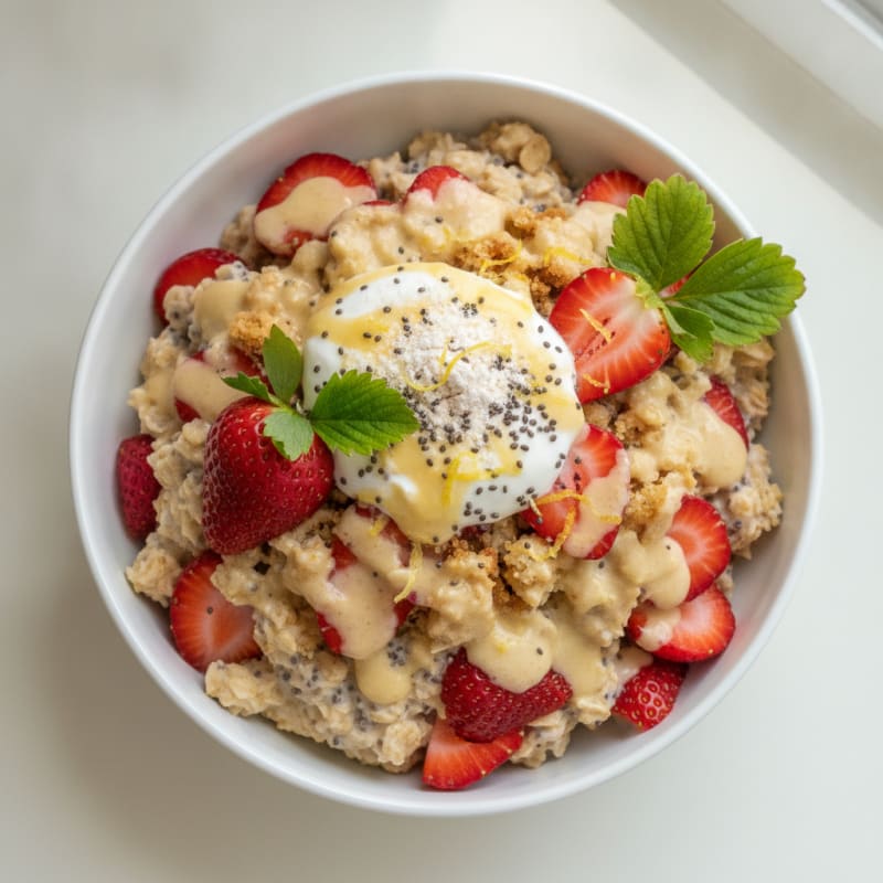 Strawberry Shortcake Overnight Oats
