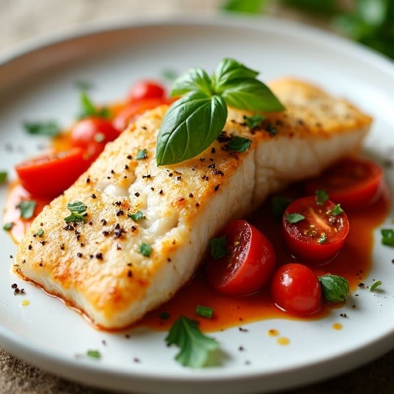 Pan-Seared Herb Tilapia with Fresh Tomato Sauce