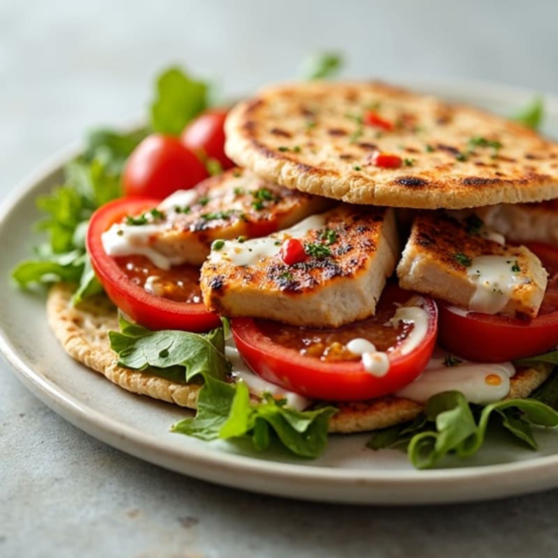 Grilled BBQ Ranch Chicken Flatbread