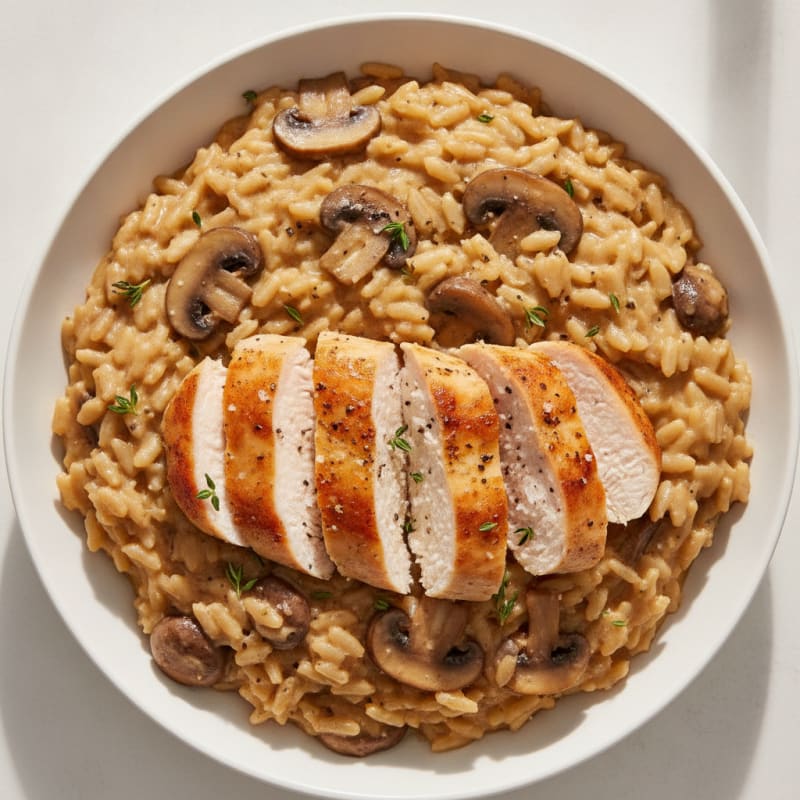 Creamy Parmesan Mushroom Risotto