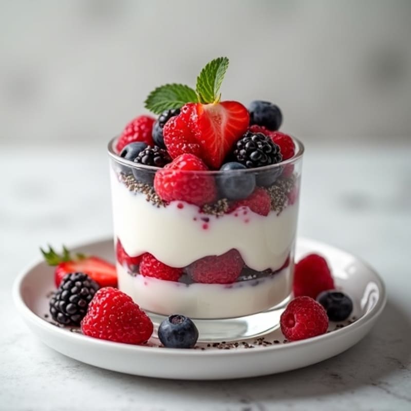 Creamy Greek Yogurt Protein Parfait with Mixed Berries