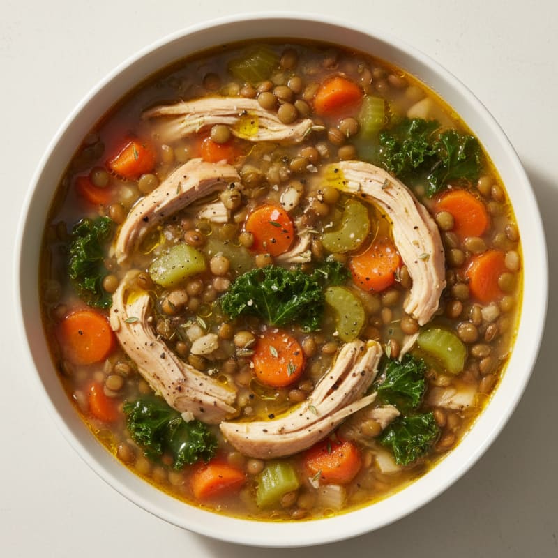 Hearty Lentil Soup with Garden Vegetables