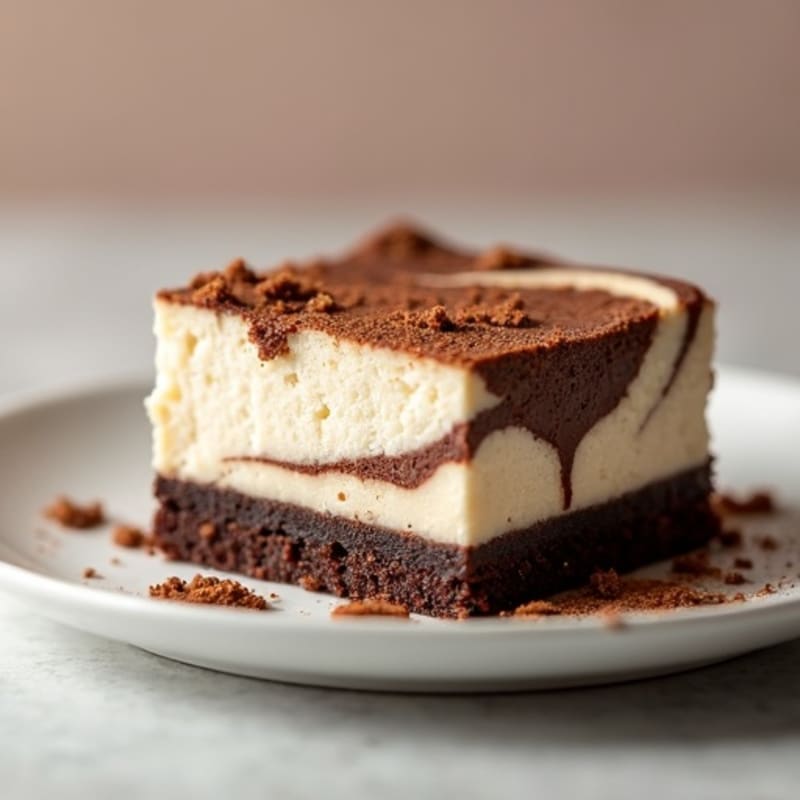 Protein-Packed Dark Chocolate Greek Yogurt Cheesecake Squares