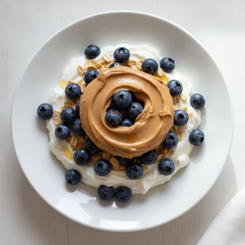 Creamy Greek Yogurt Parfait with Berries and Almond Butter
