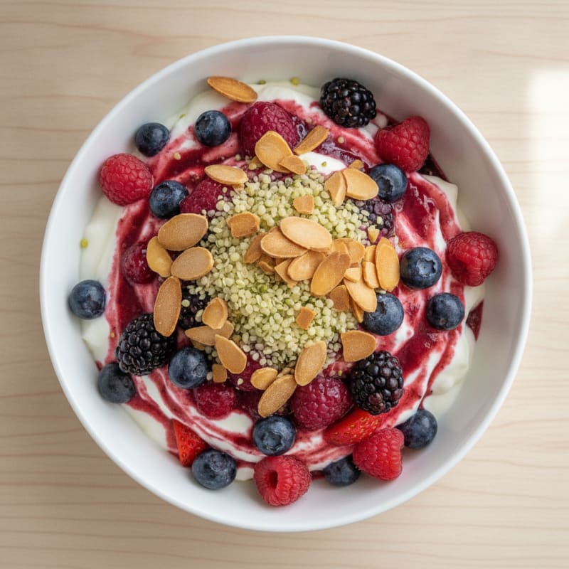 Creamy Greek Yogurt Protein Parfait with Mixed Berries
