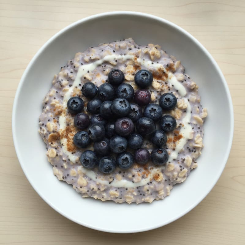 High-Protein Blueberry Overnight Oats