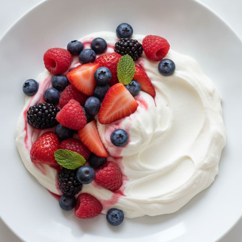 Silky Protein Yogurt with Mixed Berries