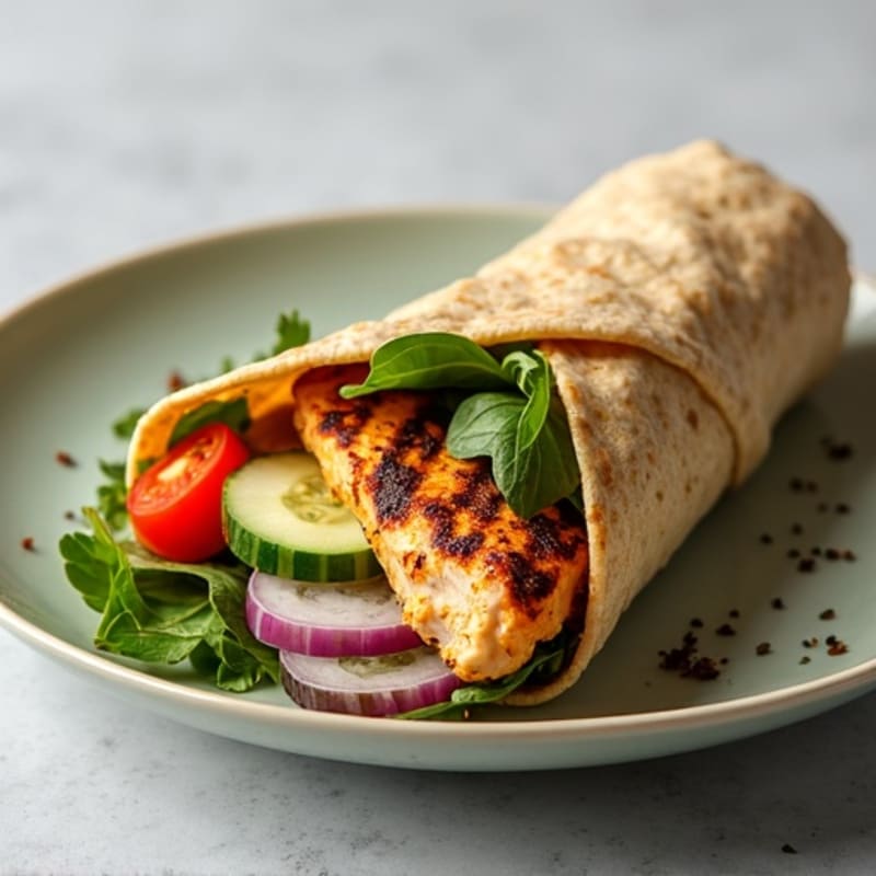 Herb-Grilled Chicken and Fresh Veggie Wrap