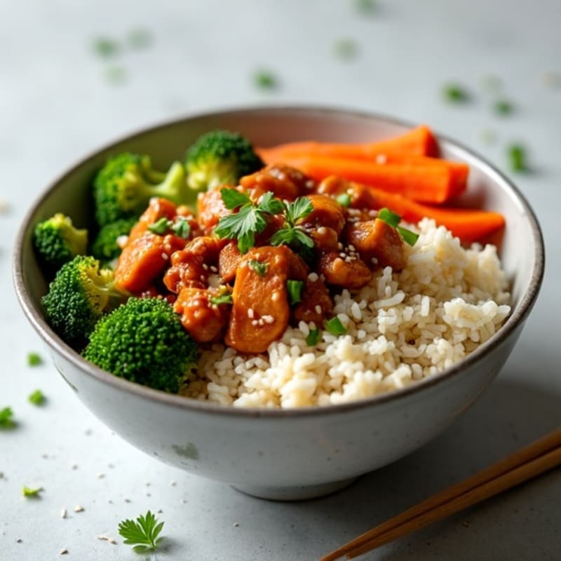 Sticky Ginger-Garlic Teriyaki Chicken Bowl