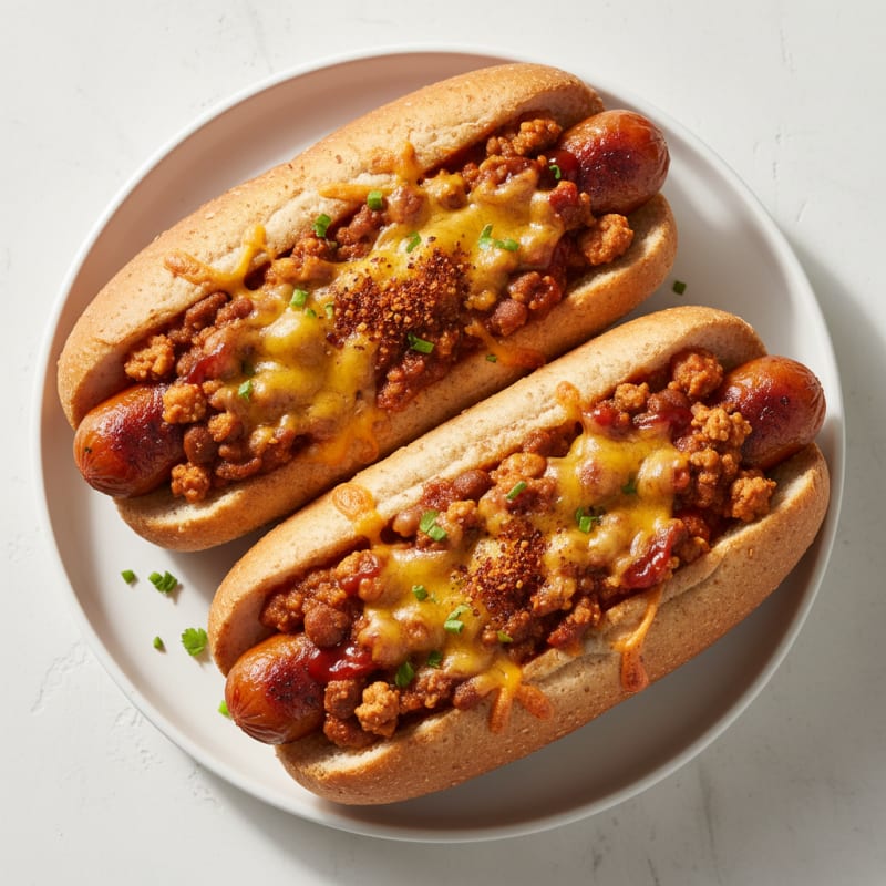 Crispy Chili Cheese Hot Dogs