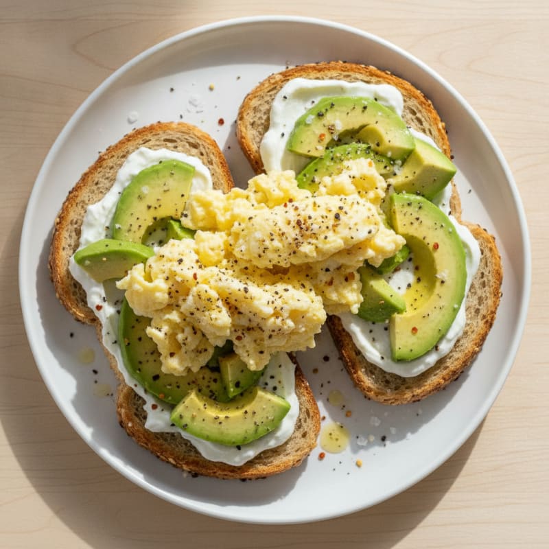 Avocado Toast with Greek Yogurt Spread