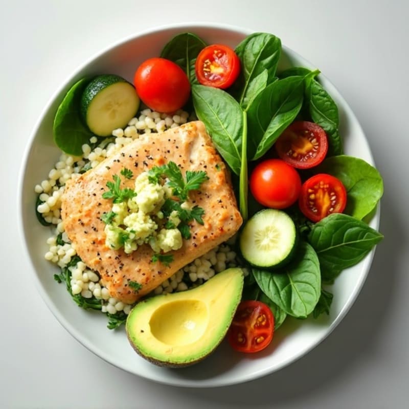 Creamy Green Coconut Chicken with Fresh Vegetables