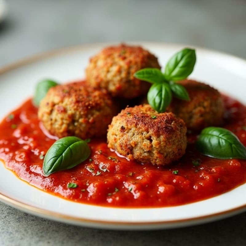 Crispy Lentil and Mushroom Meatballs with Marinara