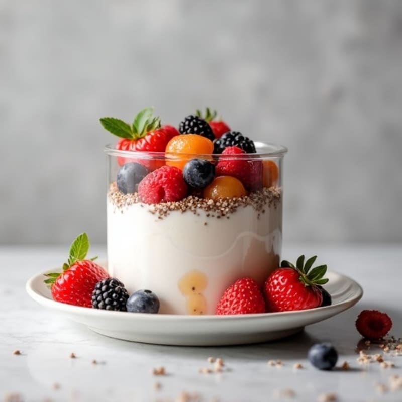 Creamy Greek Yogurt Protein Parfait with Mixed Berries
