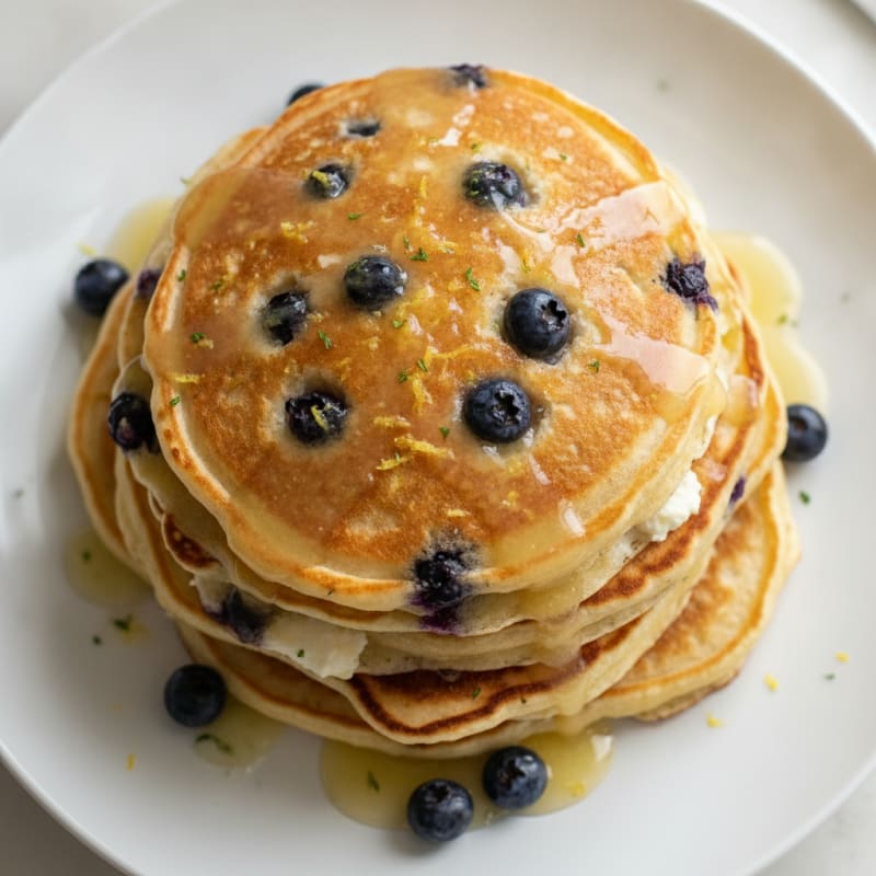 Blueberry Lemon Ricotta Pancakes