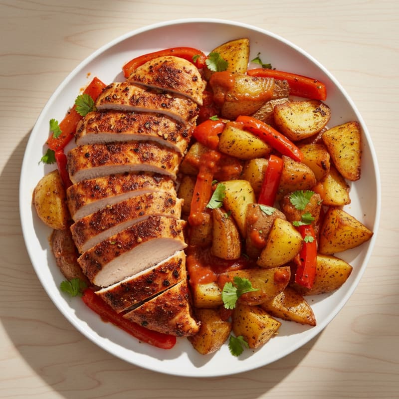 Spicy Chipotle Chicken and Crispy Roasted Potatoes