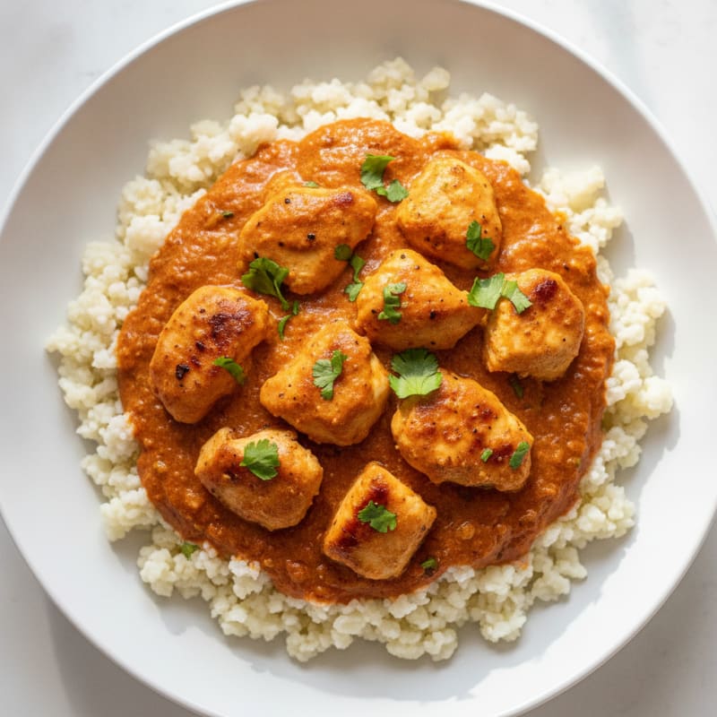 Indian-Spiced Chicken with Tomato Cream Sauce