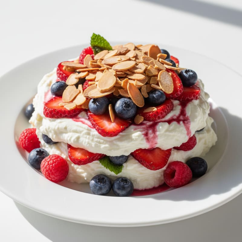 Greek Yogurt Protein Parfait with Mixed Berries