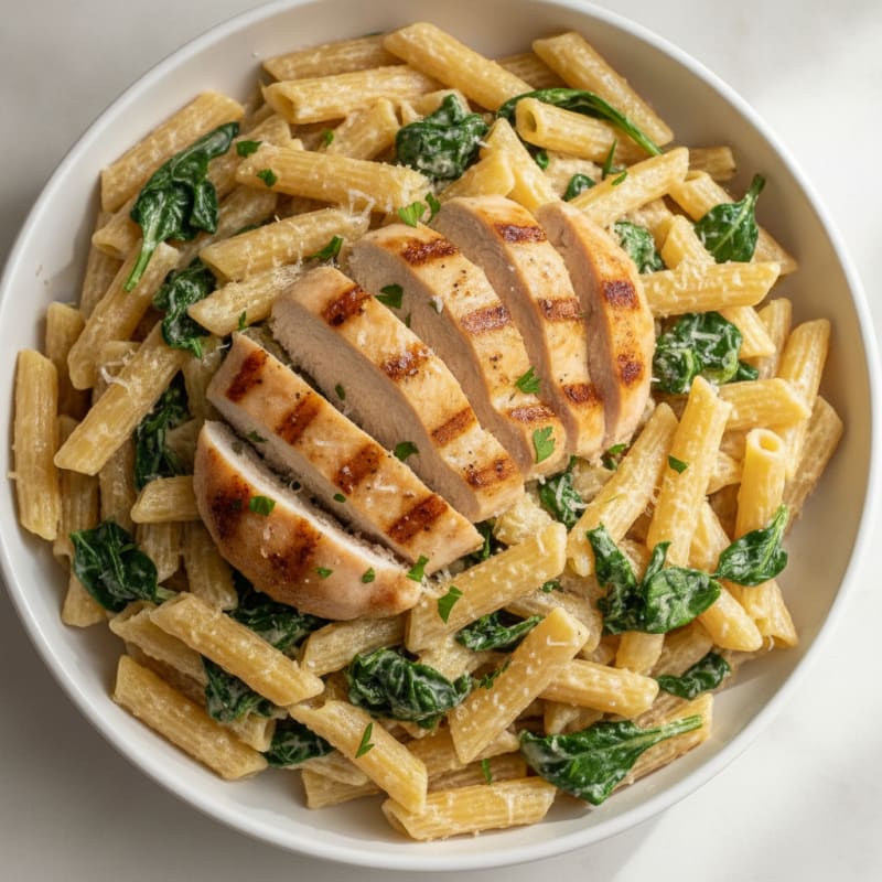 Garlic Parmesan Chicken Alfredo Pasta