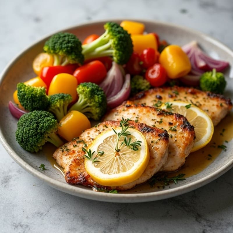 Sheet Pan Lemon Herb Chicken and Crispy Roasted Vegetables