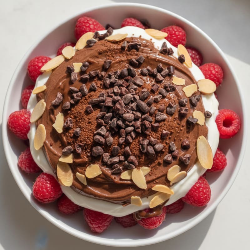 Chocolate Protein Greek Yogurt Parfait