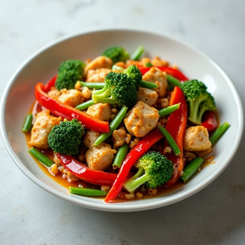 Ginger-Garlic Chicken and Crunchy Vegetable Stir-Fry