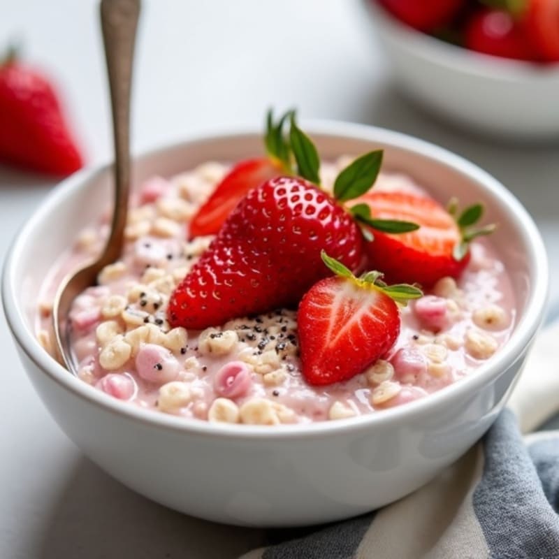 Creamy Strawberry Shortcake Overnight Oats