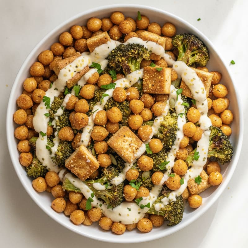 Roasted Vegetable and Chickpea Bowl